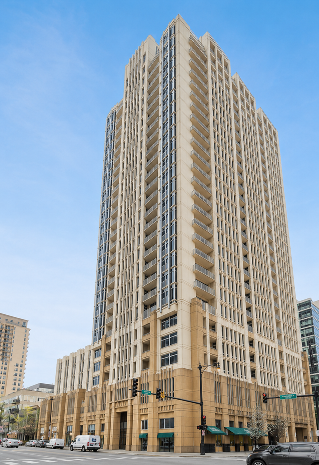 Modern building served by AWB commercial connectivity